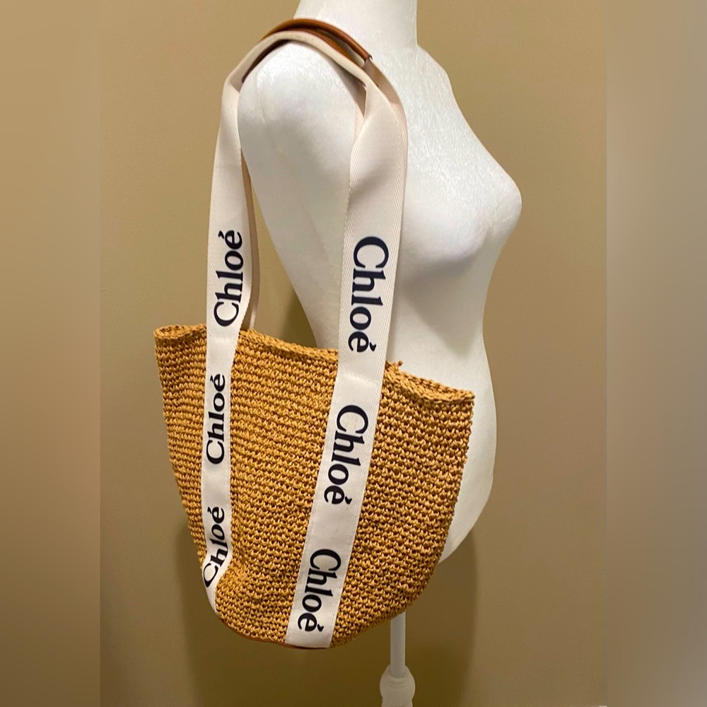 Designer inspired straw tote bag.